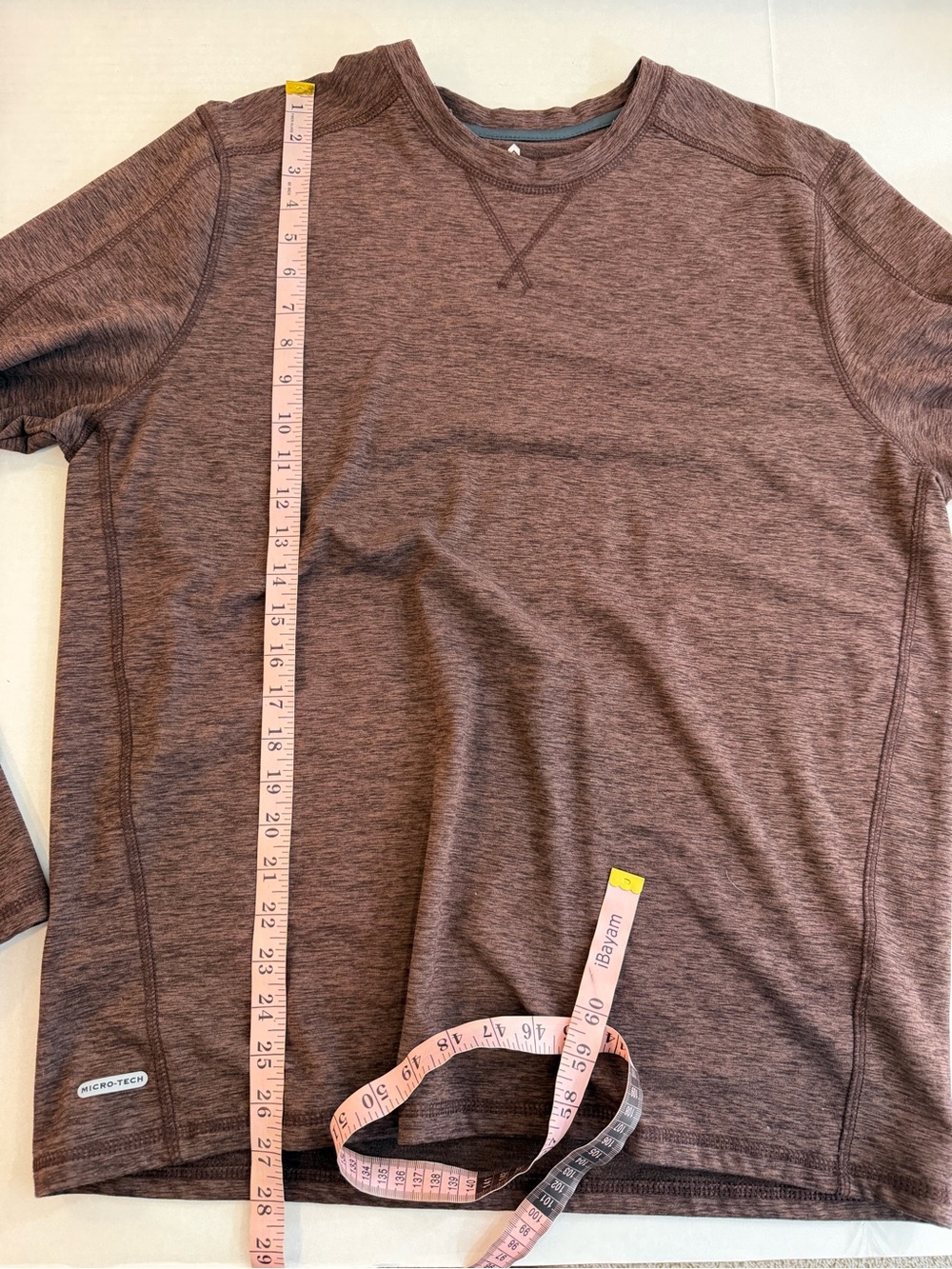 Free Country Men's FreeCycle® Sueded Spacedye Long Sleeve Crew Neck | Size L - Picture 8 of 8